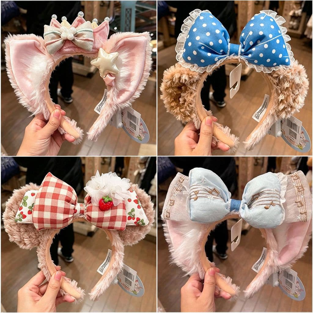 Disney bonito pelúcia bandana feminino arco doce foto crianças parque de diversões bandana lavagem rosto imprensa cabelo
