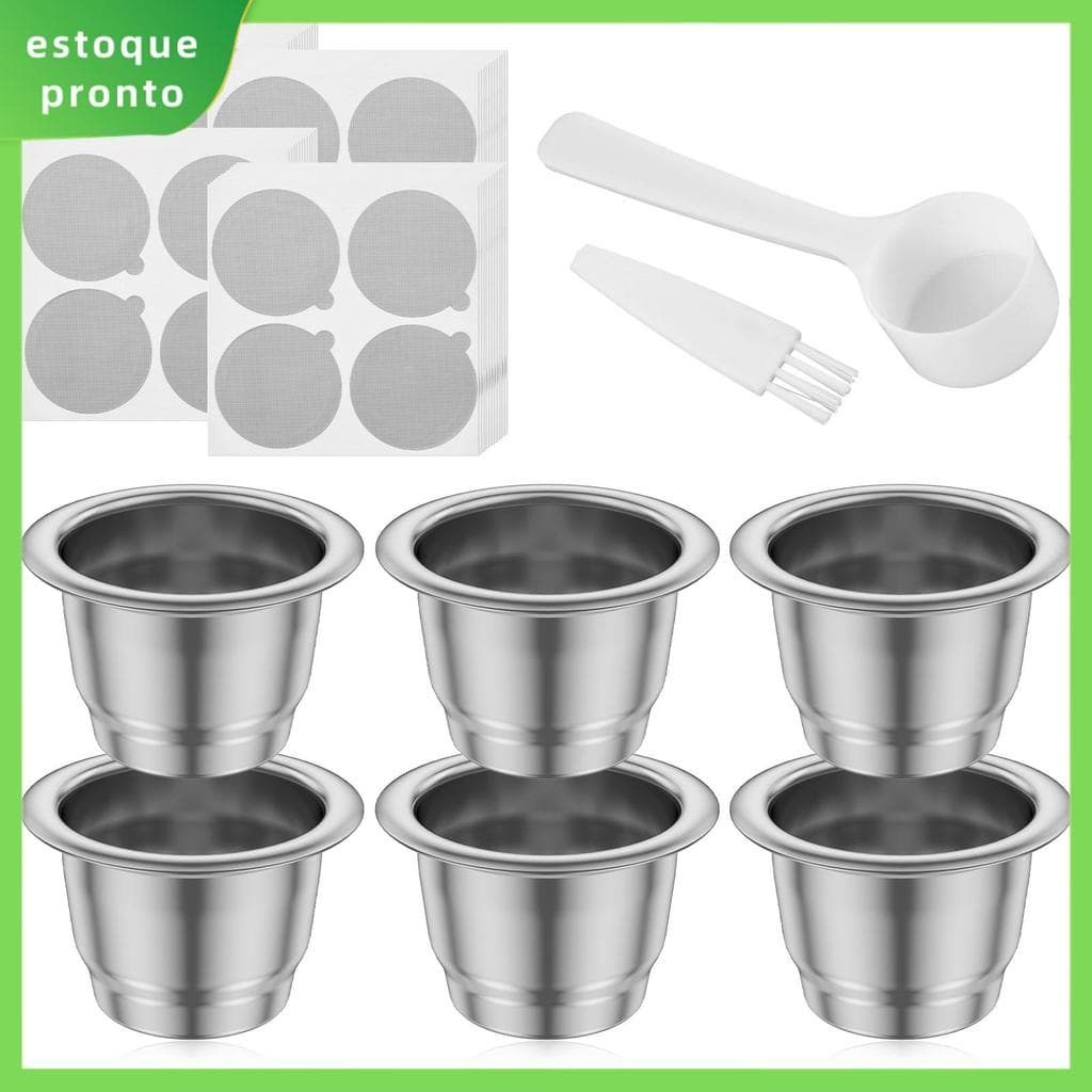 Conjunto De Cápsulas De Café De Aço Inoxidável Para Essenza Mini C30 Cápsula Recarregável Reutilizável SHOPSKC4770