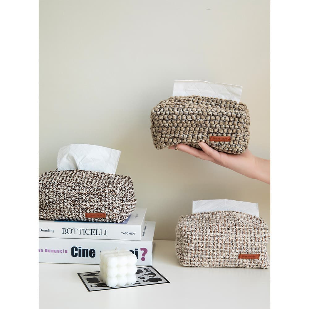 Estilo Medieval caixa de tecido tecido luz luxo textura sentido sala estar mesa café mesa jantar criativo caixa papel co