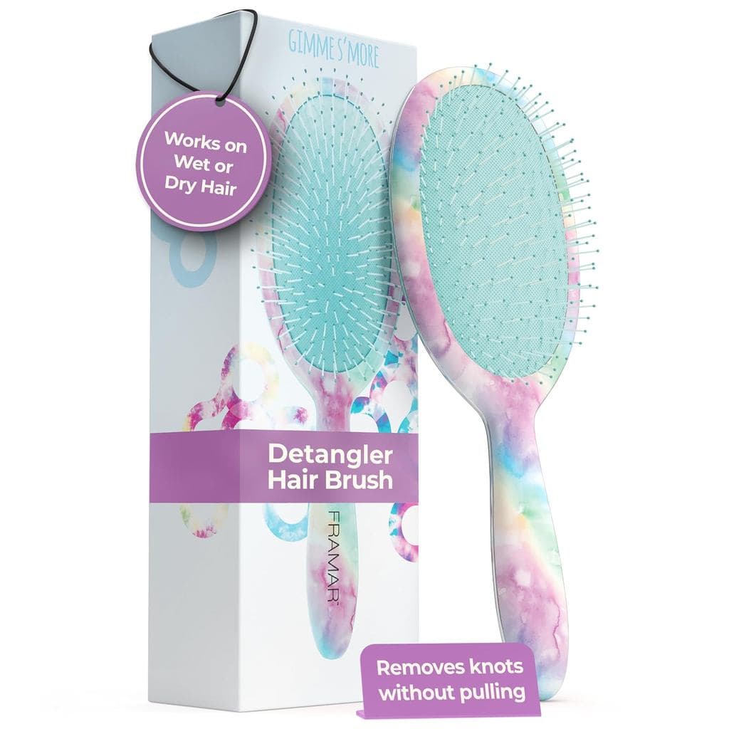 Escova Desembaraçadora de Cabelo Roxa FRAMAR, Escova Desembaraçadora para Mulheres, Escova para Cabelo Molhado para Meni