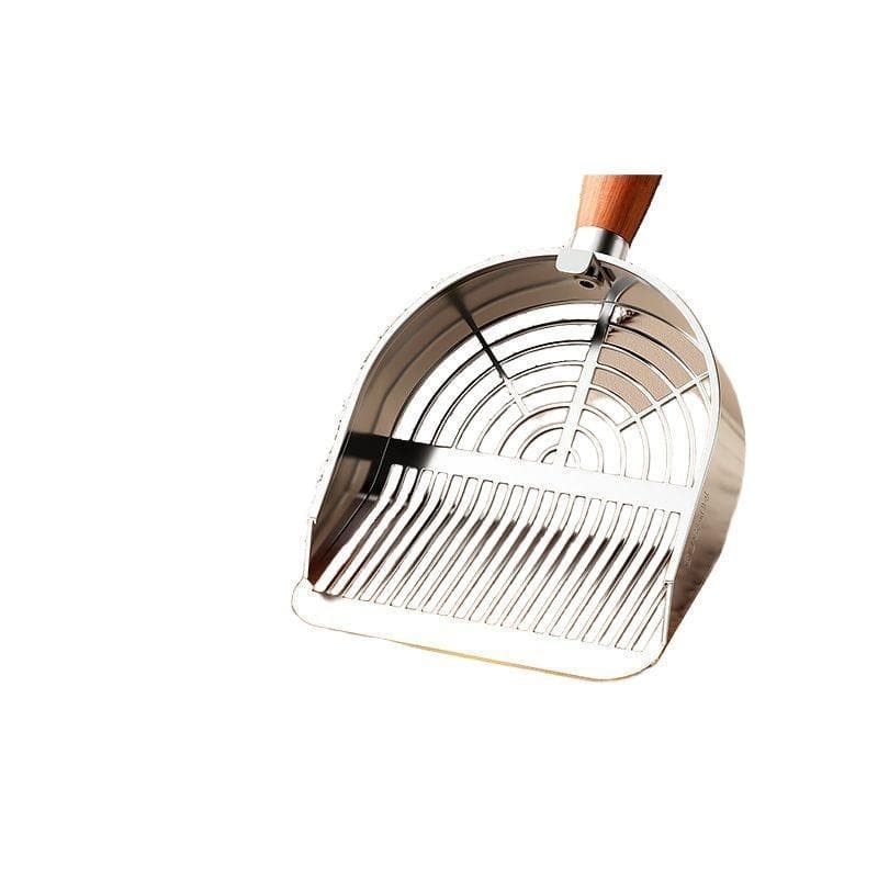 Pá para areia de gato Pá para areia de gato Pá de aço inoxidável dedicada para areia de Tofu Buraco fino Metal para gato