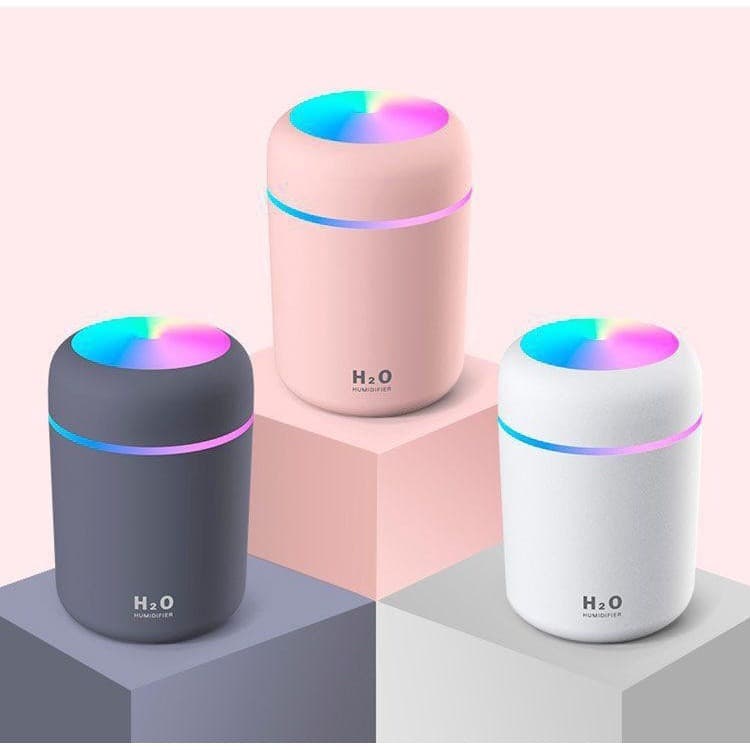 Umidificador De Ar Portátil Com Led H20 300ml