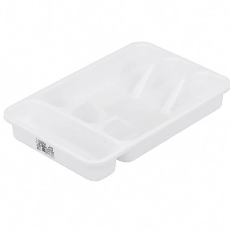 Organizador Porta Talheres Com Tampa Separador Gaveta Branco