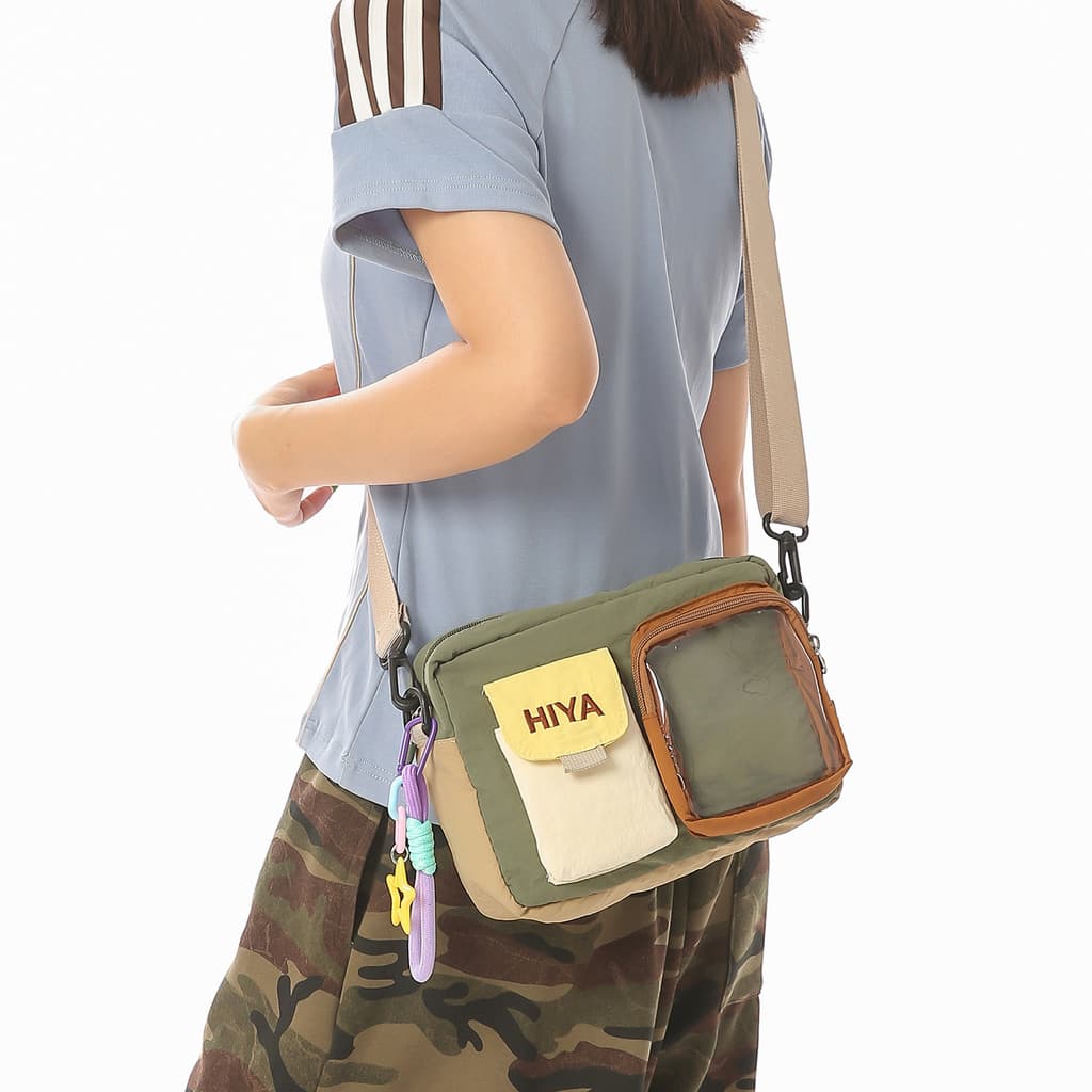 Street Wear pequena bolsa de ombro feminino passeio portátil mochila masculina escalada ao ar livre pequeno saco leve Co