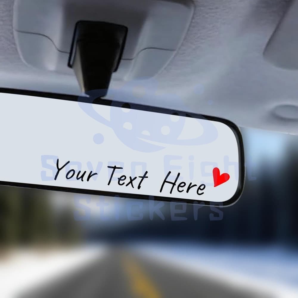 Adesivos Personalizados Para Espelho Retrovisor De Carro | Impermeáveis Com Texto De Transferência De Vinil slogan Perso
