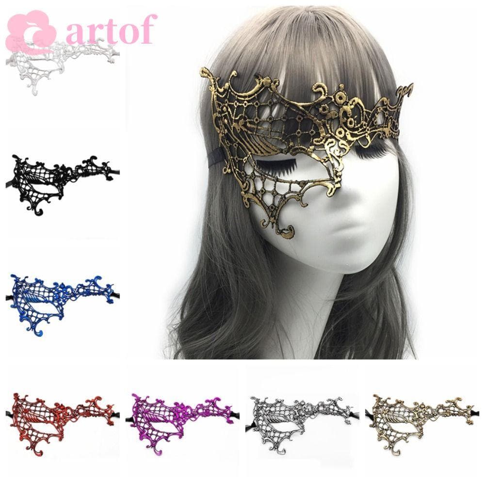 ARTOF Cosplay Adereços De Baile , Máscara De Olho De Renda De Maquiagem Oca , Suprimentos De Festa Veneza Meia Facial Fe