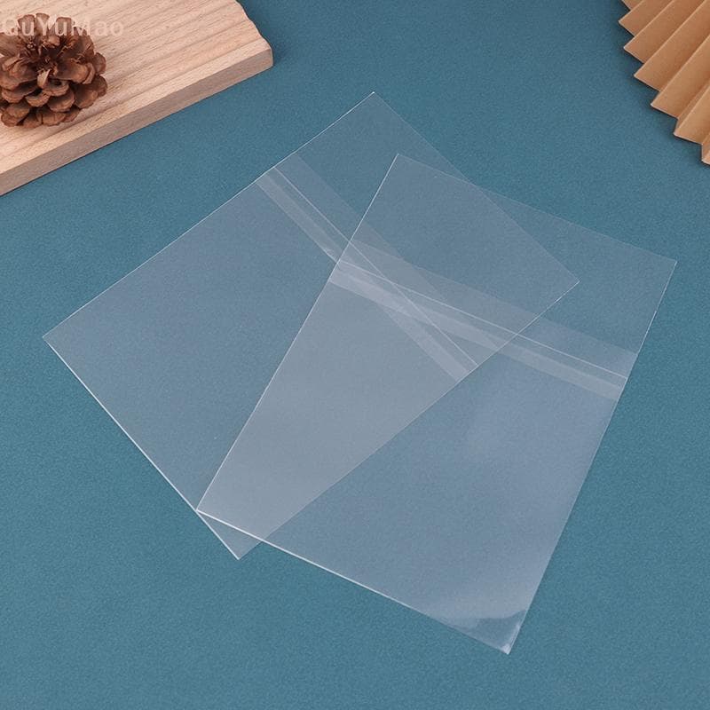 (gGUYU) 50 Unidades De Sacos De CD Transparentes E Resseláveis , Mangas Externas De Plástico Para Fita , Discos De Grava