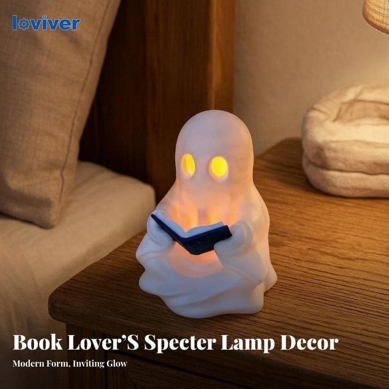 Estátua Fantasma De Leitura , Estatueta Aconchegante Com Livro Caprichoso Fofo Para Decoração De Halloween , Mesas De Ca