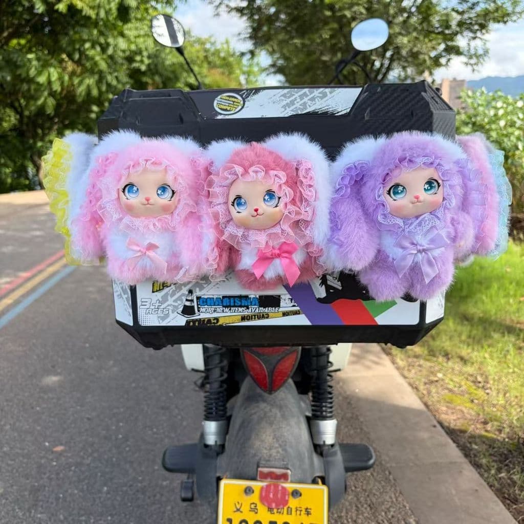 Ornamento Traseiro De Carro De Coelhinho Super Fofo , Decoração De Porta-Malas Elétrico , Boneca De Vinil , Brinquedo De