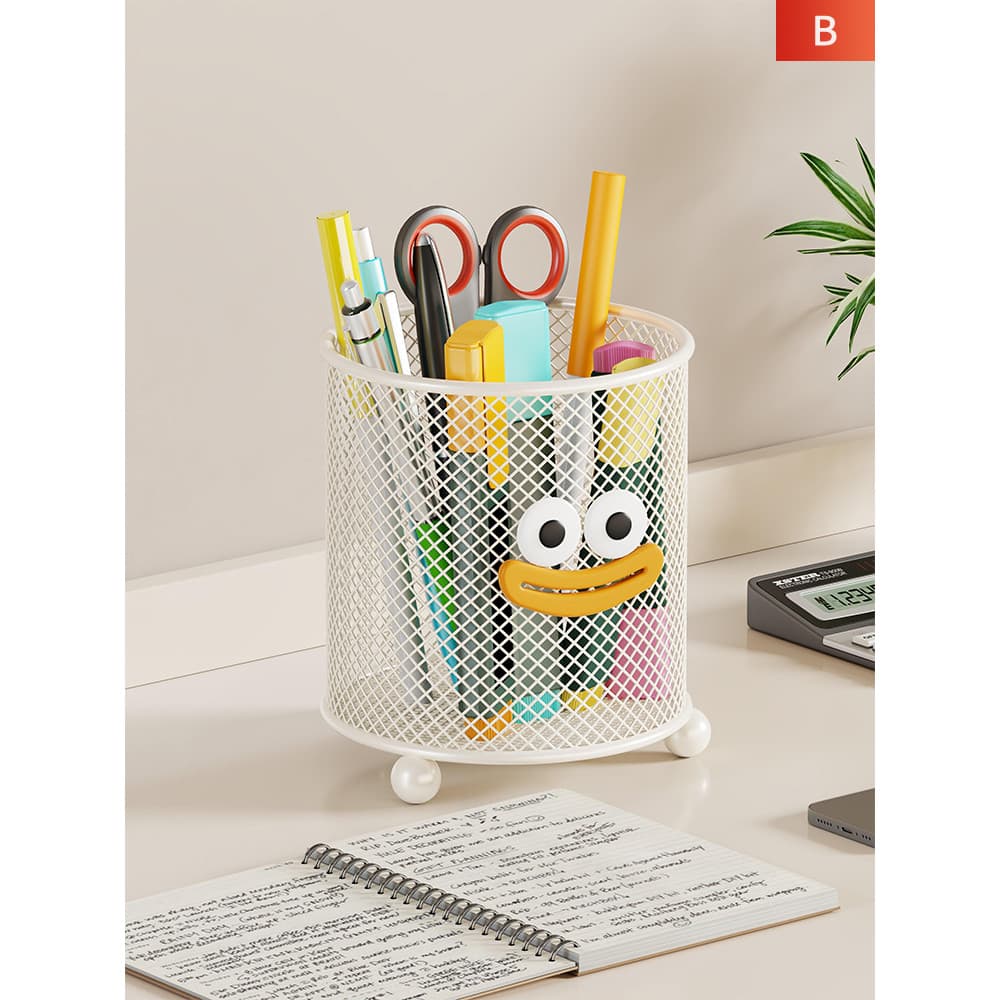 Suporte de caneta caixa de armazenamento escritório Desktop grande capacidade papelaria organizador escova marcador teso