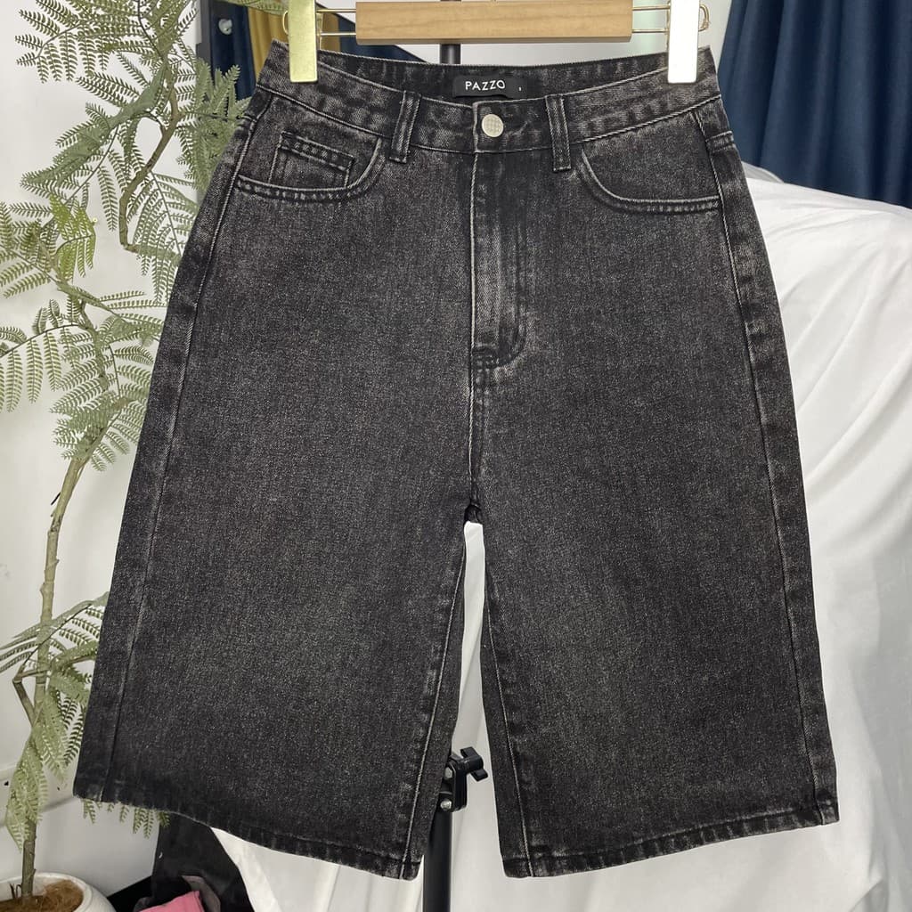 PAZZO Shorts jeans de cinco pontos feminino verão cintura alta calças de 5 pontos estilo fino solto mais magro olhar All