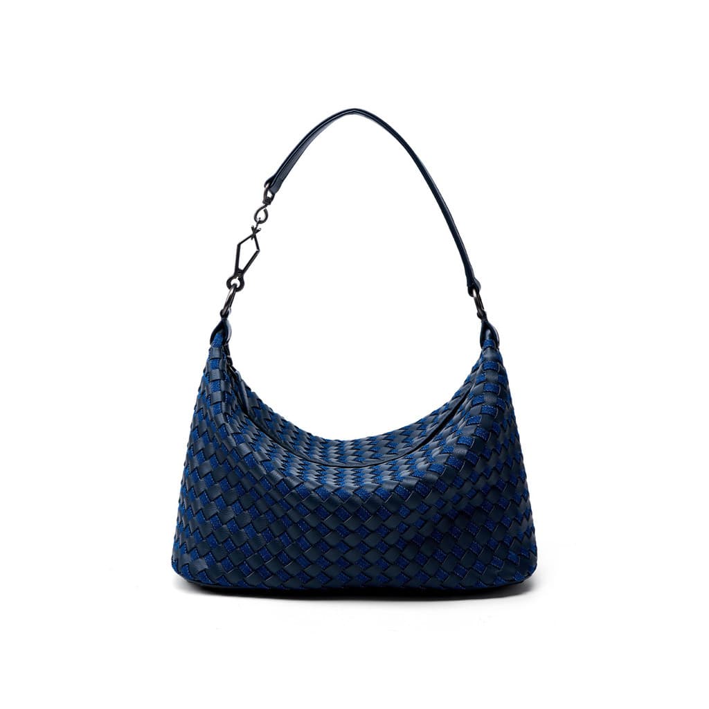 Bolsa Feminina crossbody 2026 Nova high-end Ombro Axilas Saco Portátil Artesanal Couro Tecido