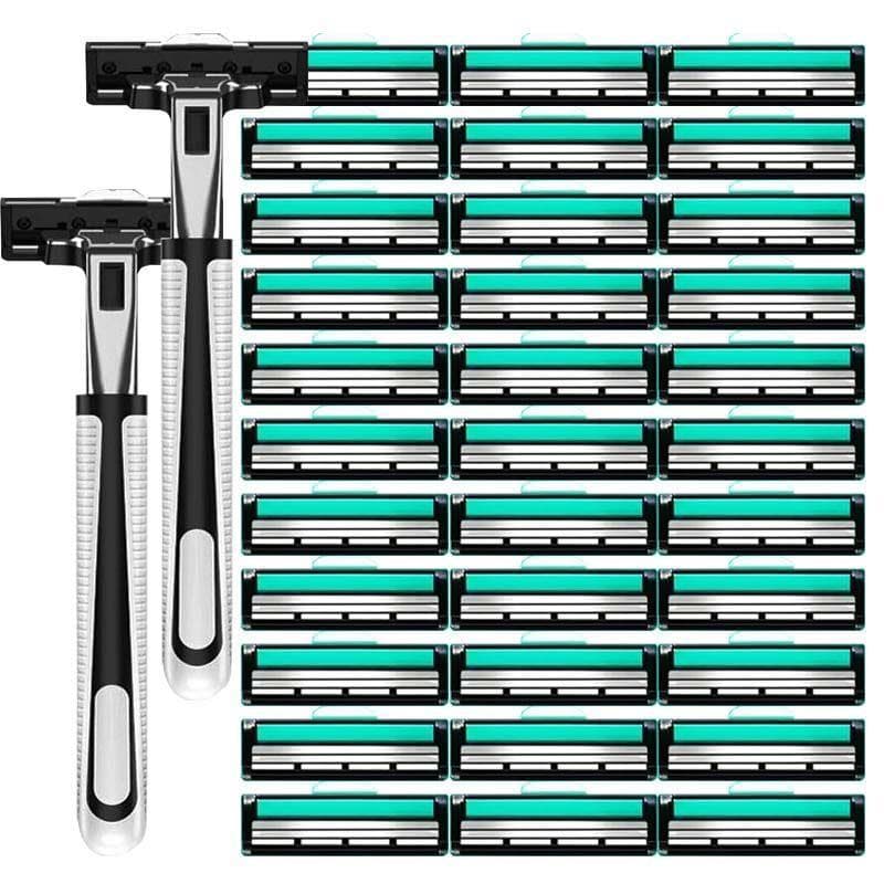 Lâmina de dupla camada Universal Manual navalha de barbear à moda antiga navalha de barbear masculina