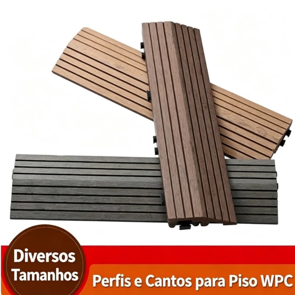 Perfil de Acabamento para Deck Modular – Acessório para Piso Externo – Acabamento Profissional