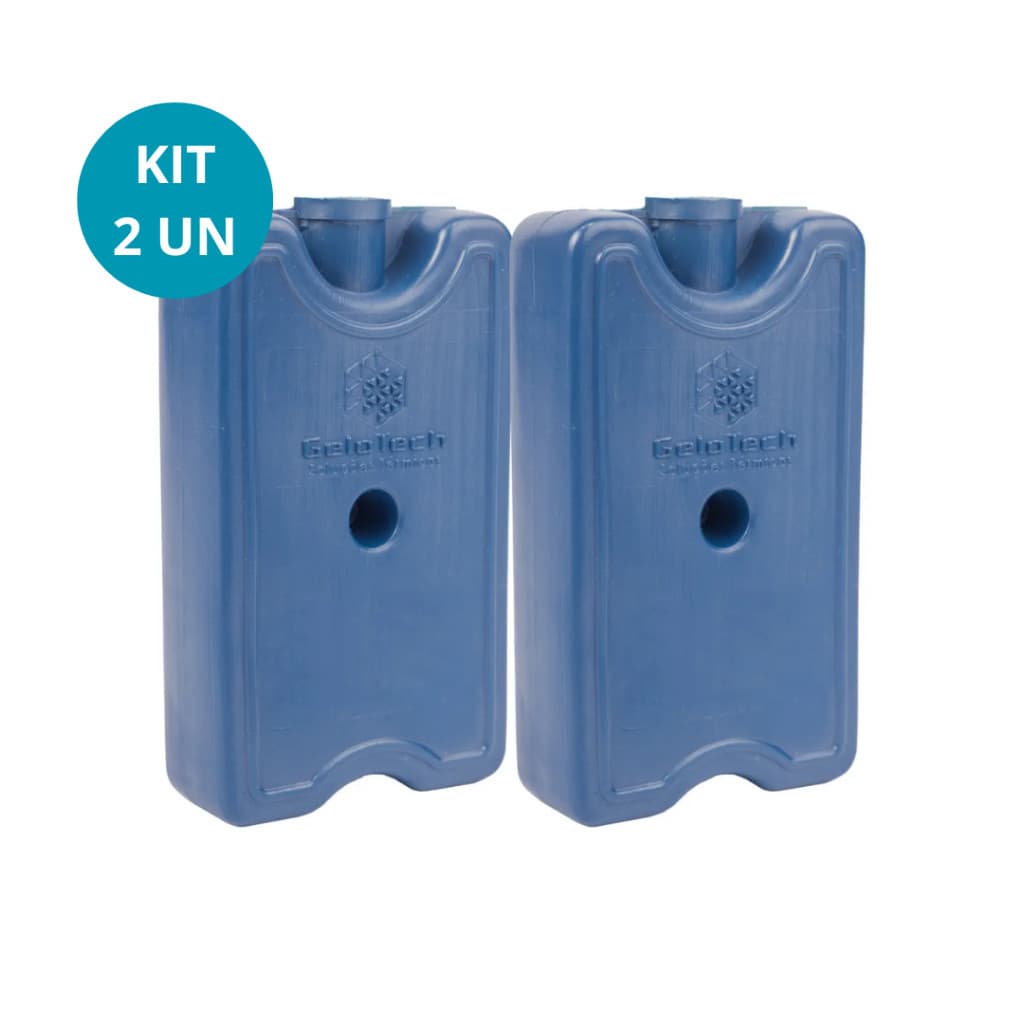 Kit 2 Unidades Gelo Artificial GeloTech Original Reutilizável Rígido 100 Ml