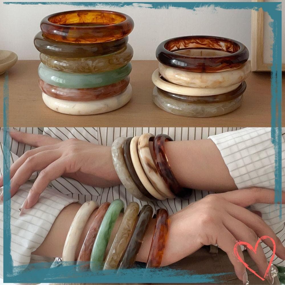 Pulseiras De Pulso MIHAN , Finas Redondas E , Presentes De Pulseira Feminina Manchadas Coloridas Exageradas