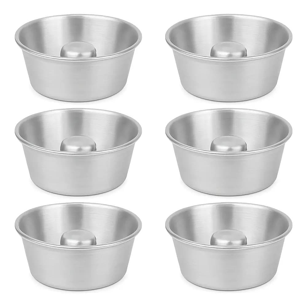 Kit 6 Forminhas N12 Pudim Bolo Vulcão Confeitaria Gourmet