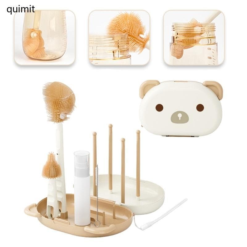 Kit De Escova Para Limpeza De Mamadeiras QUIM Purificador De Mamadeira De Silicone Com Caixa