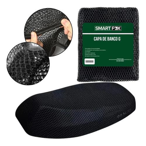 Capa Térmica Banco Moto Rede Protetora Titan Fan 125 150 160 Preto