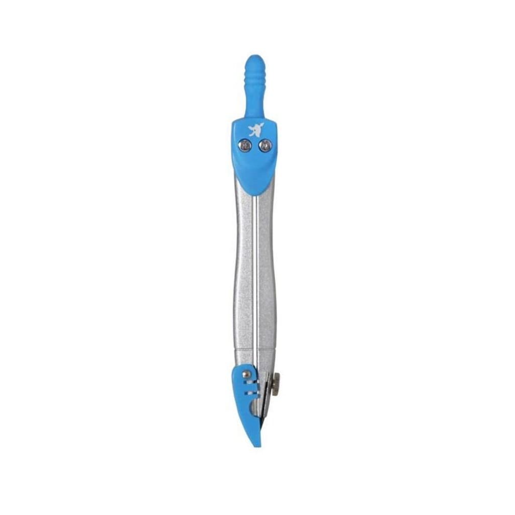 Compasso de Metal Yes Azul com Protetor de Ponta Escolar Desenho Técnico Resistente Matemática
