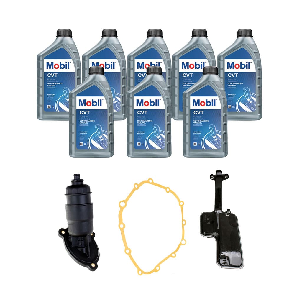 KIT TROCA ÓLEO CAMBIO CVT AUDI A4 A5 A6 A7 2008 ATÉ 2016 INTERNO 8 LITROS MOBIL