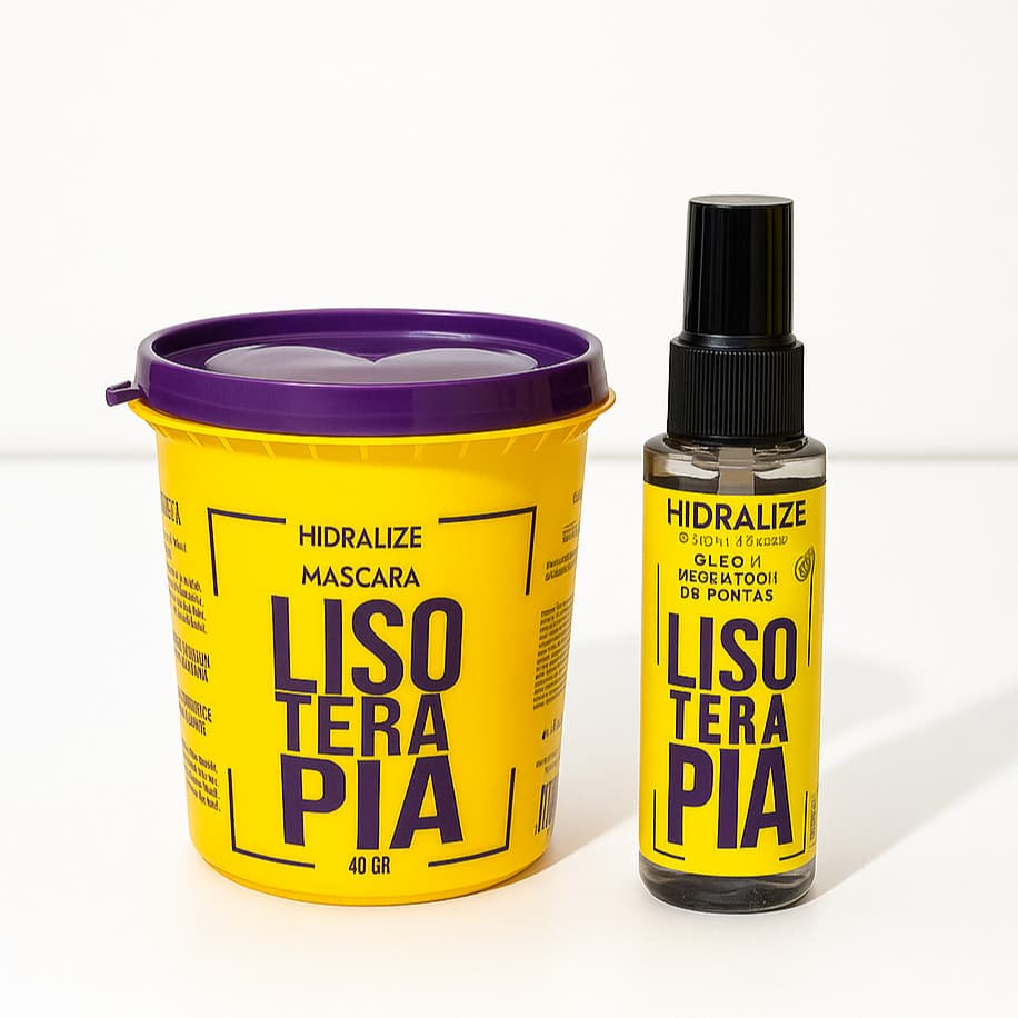 Máscara de Hidratação 400g + Oleo Reparador de Pontas 60ml Lisoterapia Reconstrução Capilar