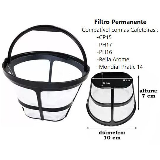 Filtro Permanente mondial dolce arome 18 Para Cafeteiras 102