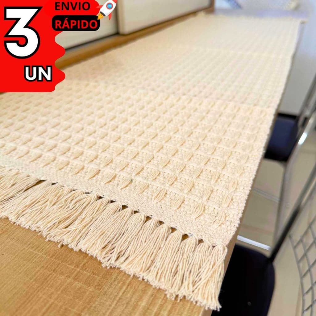 Caminho de Mesa Artesanal Luxo Tear Ideal para Loja de Decoração, Usar em Buffet, Eventos e Vitrines