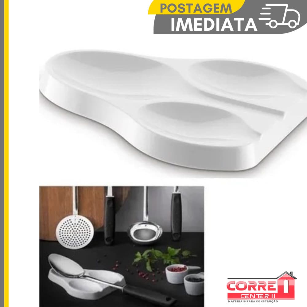 Suporte Apoio Descanso Colher Concha Talheres Maxximo 17cm