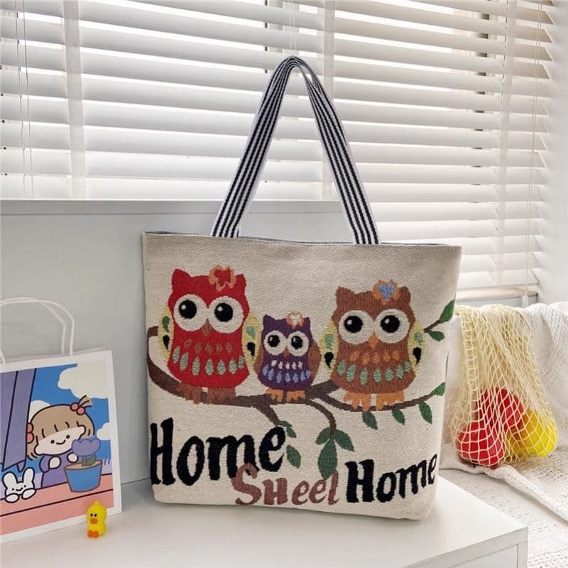 Novo estilo bolsa feminina na moda estilo simples All-Match meia-idade grosso linho lona bolsa mamãe