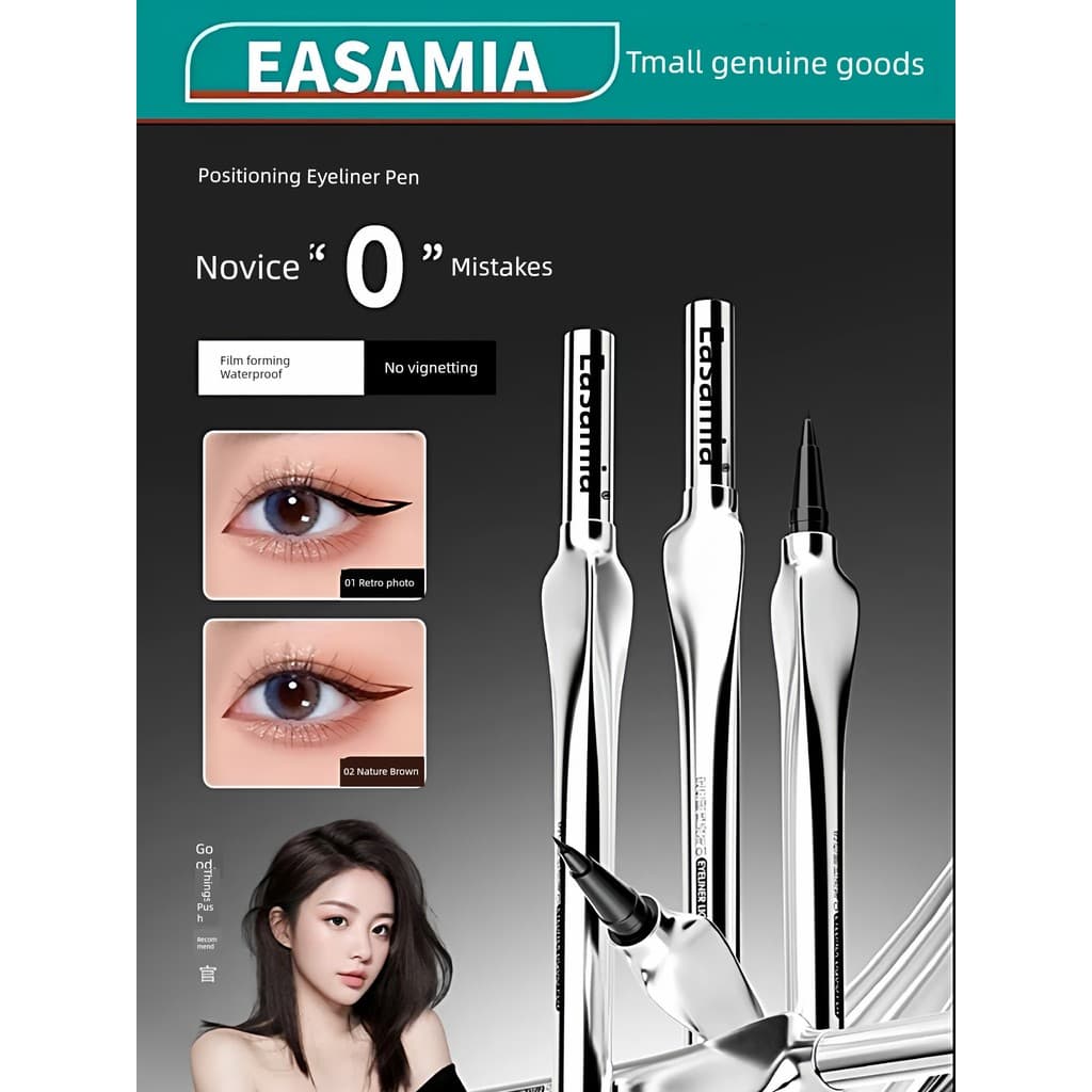 Delineador caneta Longa duração 24h Delineador de olhos [O dia todo sem desbotamento] Delineador ultrafino, sem manchas,