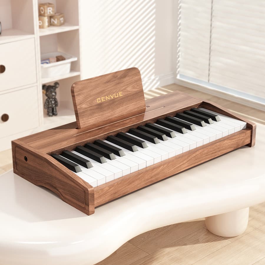 Alemanha CENVUE Piano Pequeno de Madeira para Crianças Teclado Eletrônico Entrada Meninos Meninas Bebê Criança Brinquedo