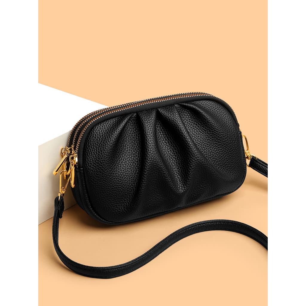 Robo coelho 2026 novo estilo bolsa feminina moda Multi-compartimento saco do mensageiro de um ombro All-Match couro maci