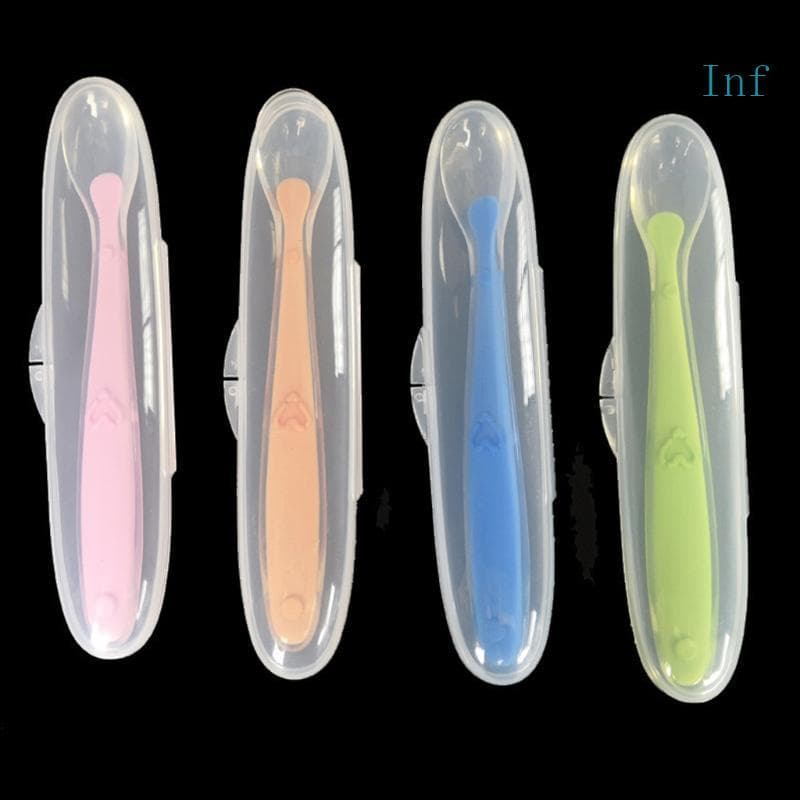 Inf Silicone Macio Para Bebês Caixa Armazenamento Cor Alimentação Utensílio Treinamento D