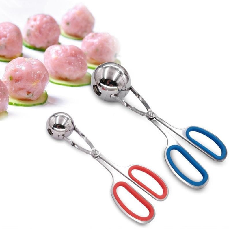 Fabricante De Almôndegas Antiaderente Com Alças Antiderrapantes De Borracha , Pinça De Massa De Bolo De Carne De Aço Ino