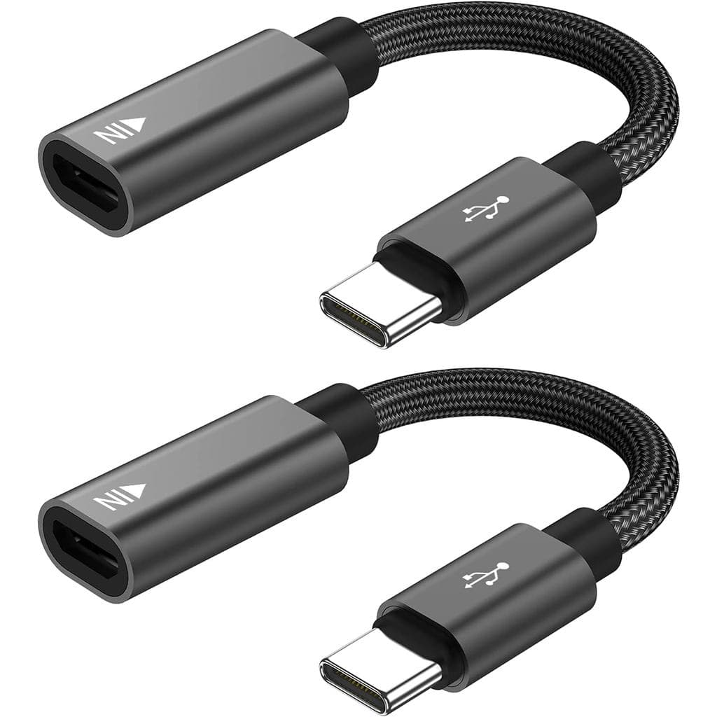 Adaptador Micro USB para USB C (Pacote com 2) Conector Conversor Micro USB Fêmea para Tipo C Macho Carregamento Rápi