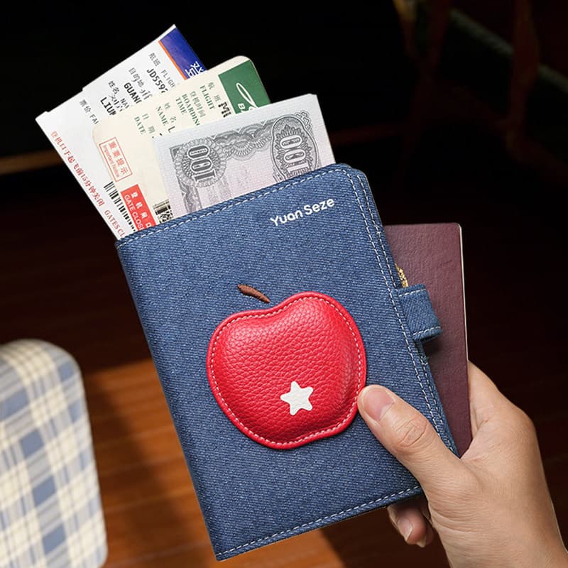 Yuanseze porta-passaporte carteira saco de armazenamento integrado caso protetor Anti-roubo escova viagem portátil docum