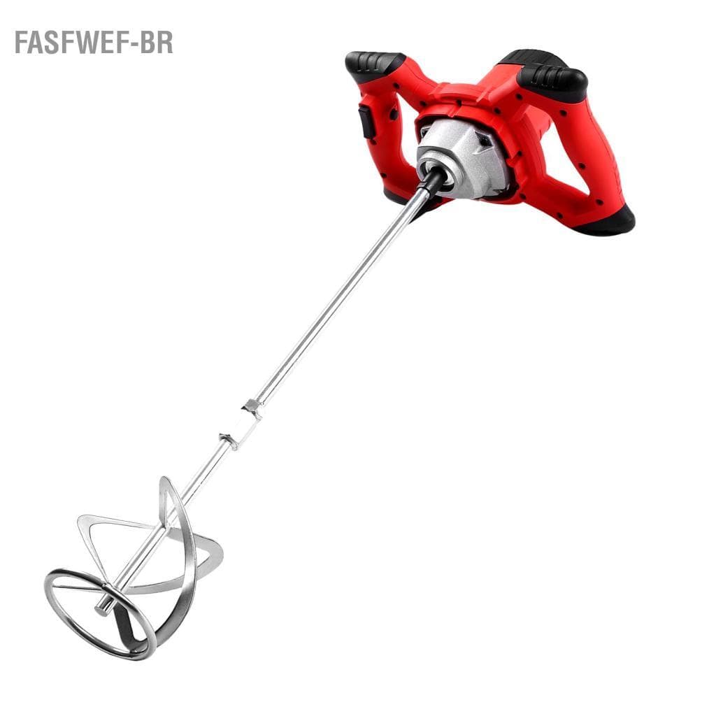 Fasfwef-br Agitador elétrico para misturador de cimento, 2100w, resistente, regulagem de 6 velocidades, portátil, tipo