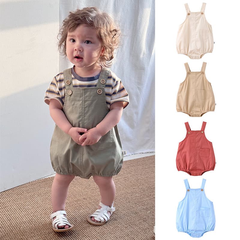 Roupas de verão portador de bebê calças de algodão verão macacão de bebê macacão ins bebê sem mangas macacão