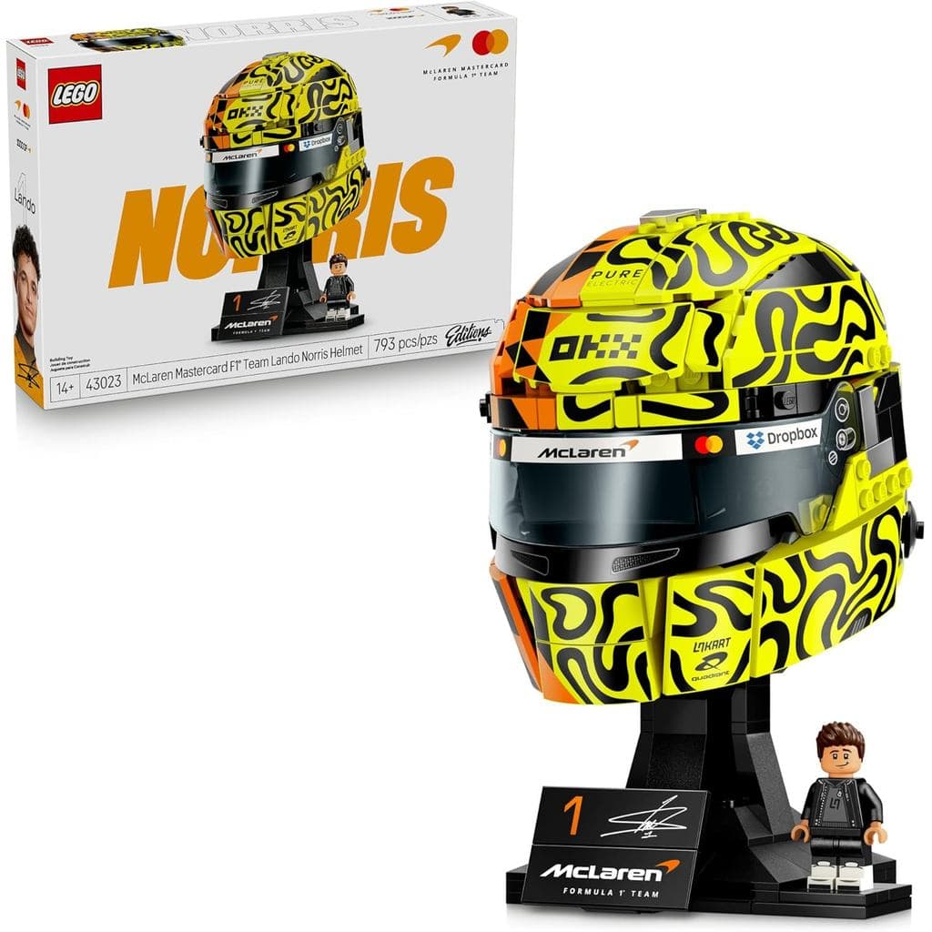 LEGO Editions McLaren MasterCard F1 Team Capacete Lando Norris - Conjunto de Construção para Adultos, Maiores de 18 Anos