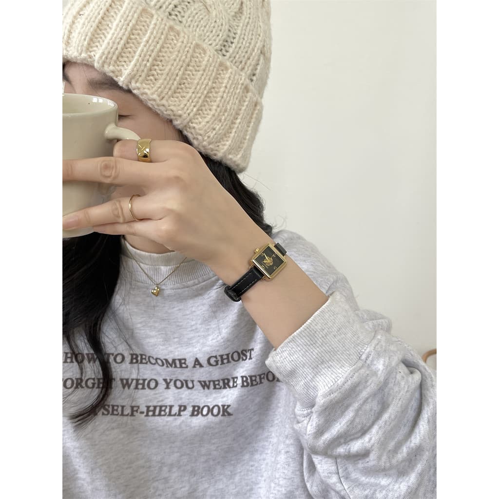 relogio feminino pequeno relogio feminino pequeno delicado Pequeno cubo açúcar rosa ouro pequeno mostrador relógio femin