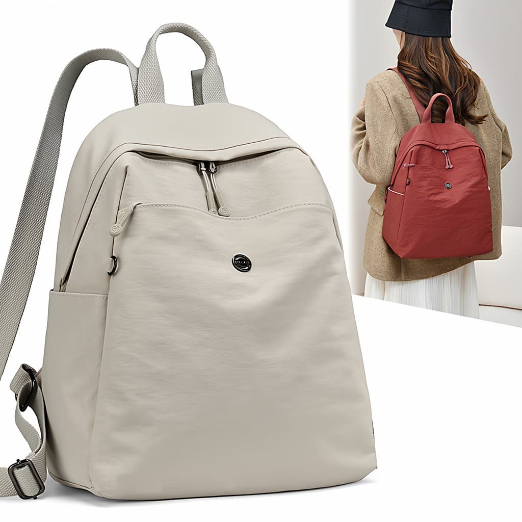 Mochila de pano de náilon feminina novo estilo grande capacidade leve mochila de viagem Casual estilo simples mãe mochil