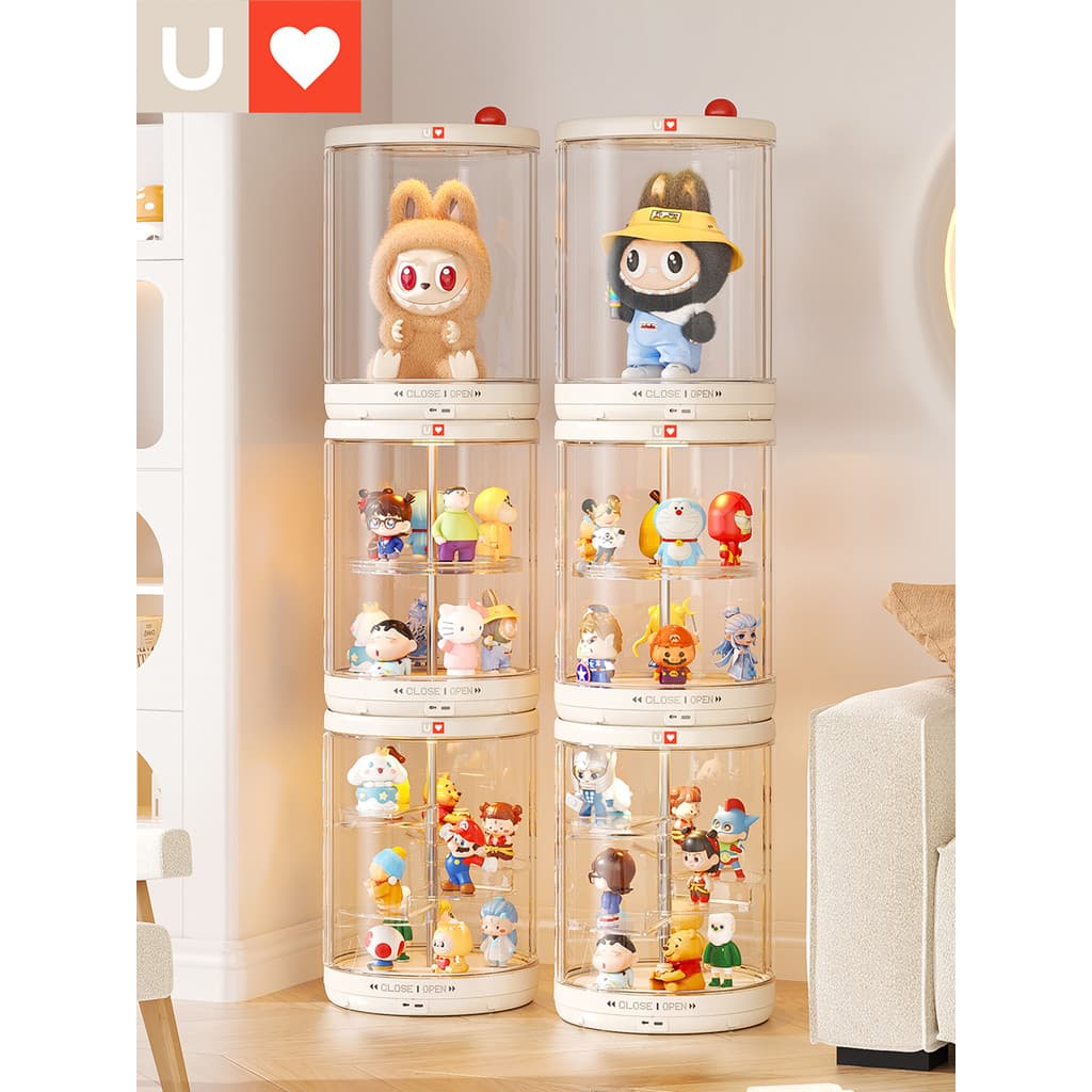 You Nai caixa de armazenamento expositor transparente Anti-poeira acrílico bolha figura armário de exibição Lego Mart ca
