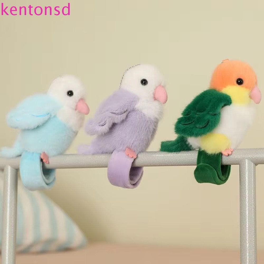 KENTONSD Papagaio Clap Círculo Brinquedo , Pulseira De Animal De Pelúcia Chaveiro , Kawaii Tapa Snap Wrap