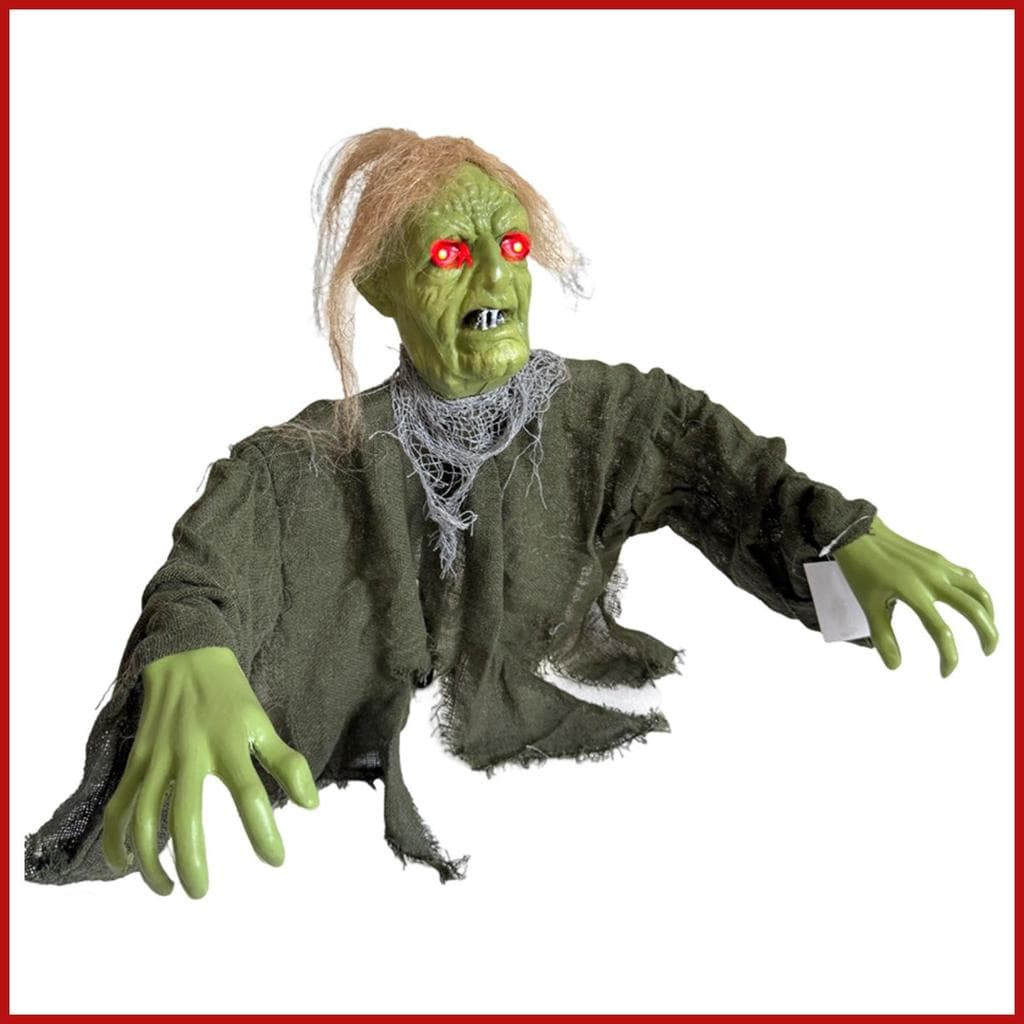 Estaca De Halloween Rosto Verde Fantasma Artesanato Ao Ar Livre Decorações Para Gramado Pátio Frente Jardim Caminho Vara