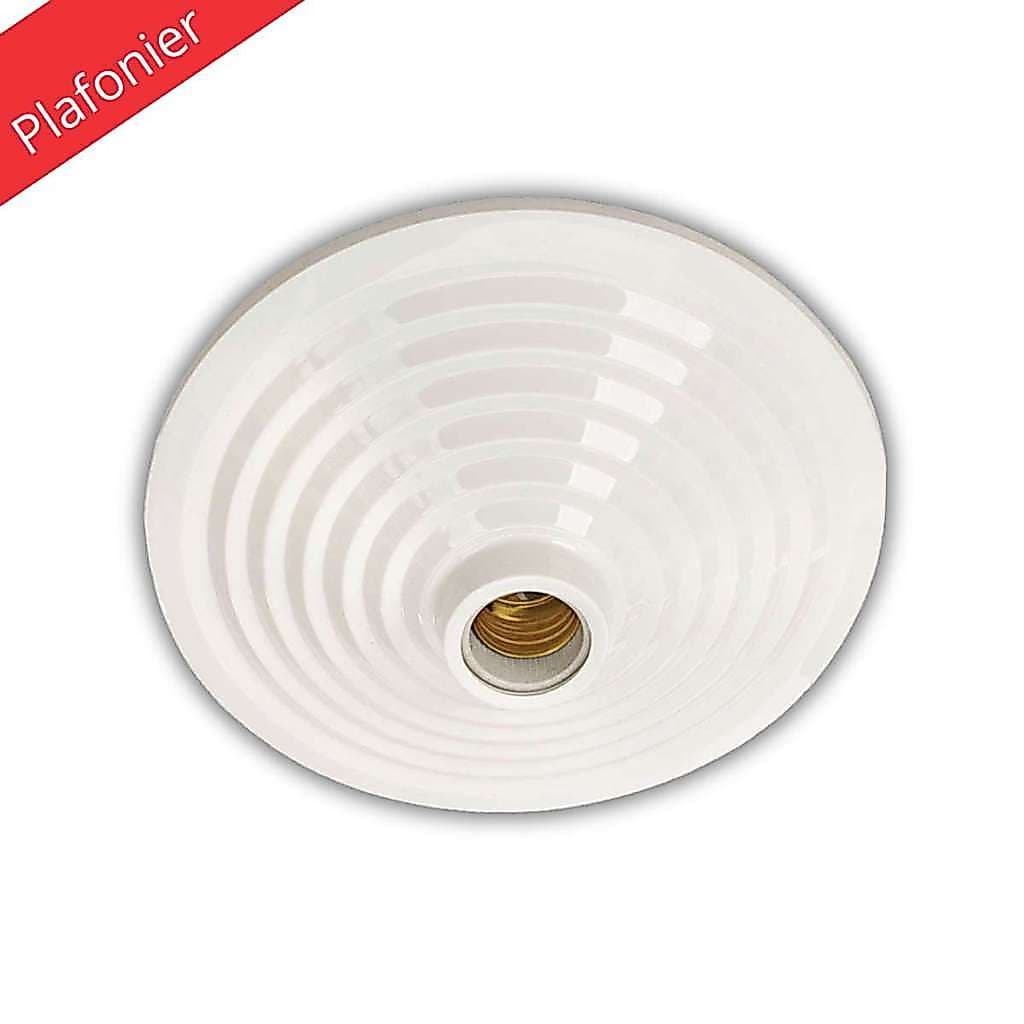 Plafon MC com Soquete de Porcelana Branco Pavilonis