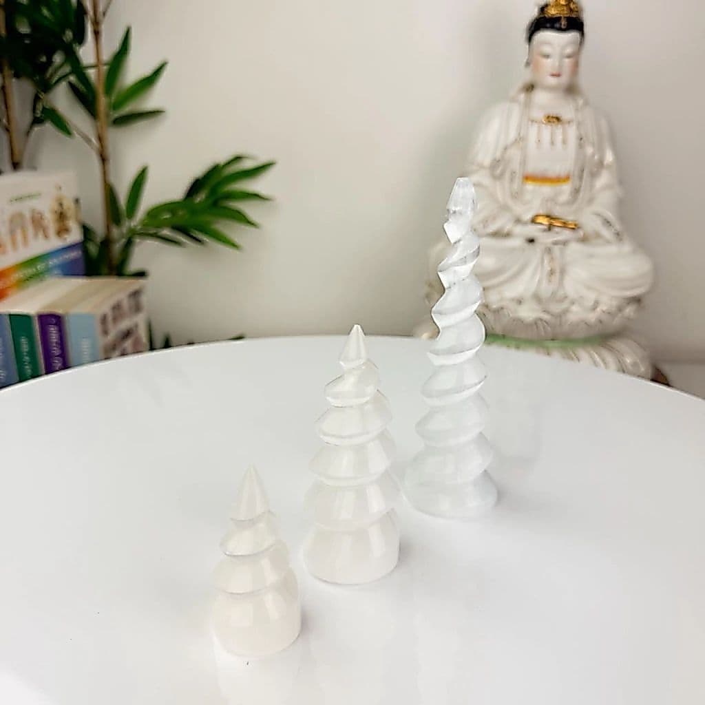 Espiral de Selenita Branca