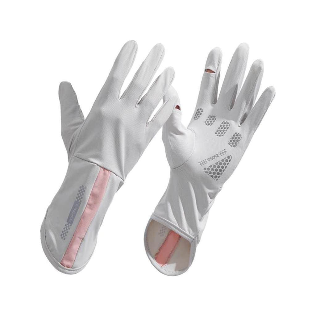 Luvas luvas estilo fino senhoras verão protetor solar equitação ao ar livre condução anti-deslizamento Flip tela de toqu