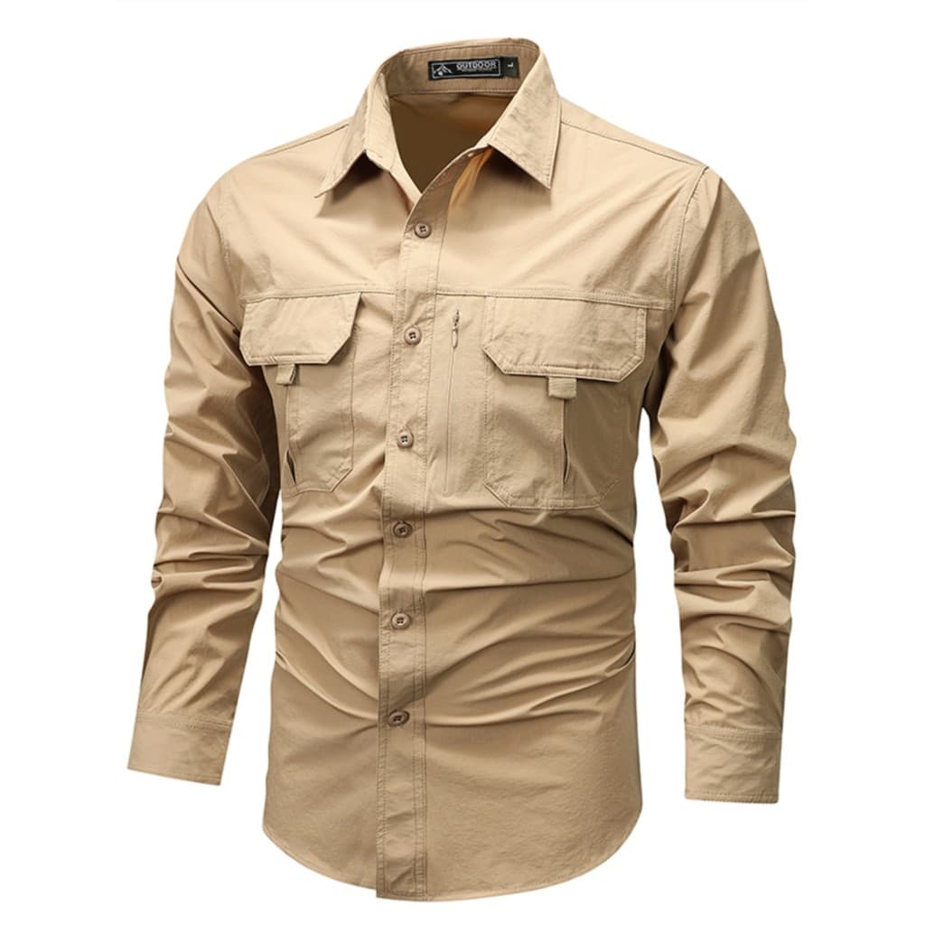 Macacão camisa jaqueta masculina de manga comprida primavera outono estilo fino solto tamanho grande outono Casual exter