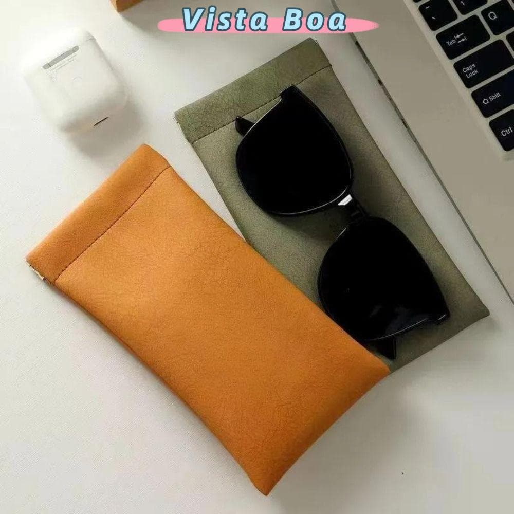 Bolsa Para Óculos De Sol CHEEP , Sacos De Armazenamento De PU De Pele De Carneiro De Couro Macio , Impermeável Simples E